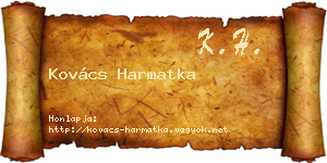 Kovács Harmatka névjegykártya