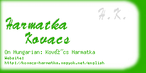 harmatka kovacs business card